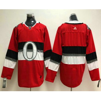 Men's Ottawa Senators Blank Red 2018 Winter Classic Stitched NHL Hockey Jersey