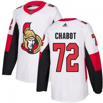 Adidas Men's Ottawa Senators #72 Thomas Chabot Authentic White Away NHL Jersey