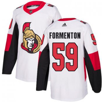 Adidas Ottawa Senators #59 Alex Formenton White Away Authentic Stitched NHL Jersey