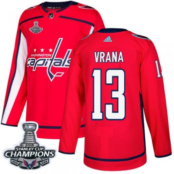 Adidas Washington Capitals #13 Jakub Vrana Red Home Authentic Stanley Cup Final Champions Stitched NHL Jersey