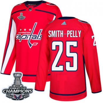 Adidas Washington Capitals #25 Devante Smith-Pelly Red Home Authentic Stanley Cup Final Champions Stitched NHL Jersey