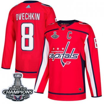 Adidas Washington Capitals #8 Alex Ovechkin Red Home Authentic Stanley Cup Final Champions Stitched NHL Jersey
