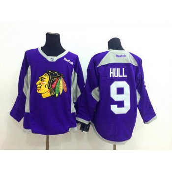 Chicago Blackhawks #9 Bobby Hull 2014 Training Purple Jersey