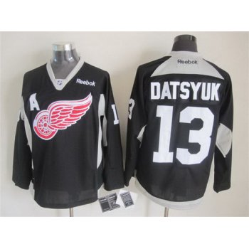 Detroit Red Wings #13 Pavel Datsyuk 2014 Training Black Jersey