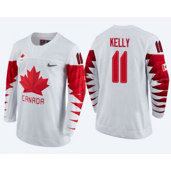 Men Canada Team #11 Chris Kelly White 2018 Winter Olympics Jersey