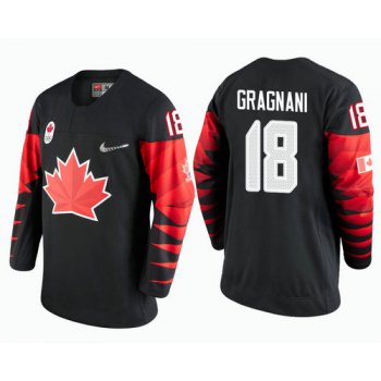 Men Canada Team #18 Marc-Andre Gragnani Black 2018 Winter Olympics Jersey