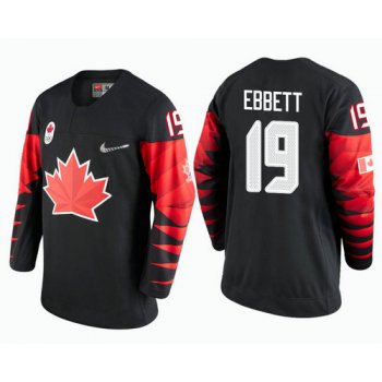 Men Canada Team #19 Andrew Ebbett Black 2018 Winter Olympics Jersey