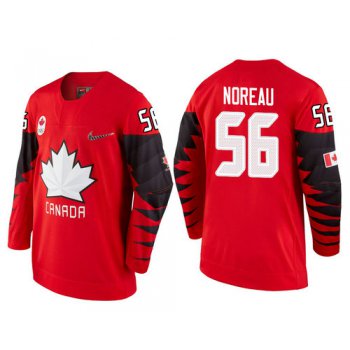 Men Canada Team #56 Maxim Noreau Red 2018 Winter Olympics Jersey