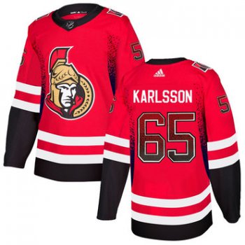 Men's Ottawa Senators #65 Erik Karlsson Red Drift Fashion Adidas Jersey