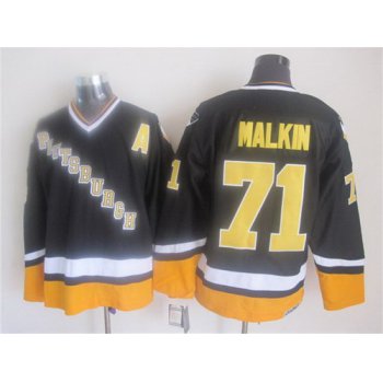 Pittsburgh Penguins #71 Evgeni Malkin 1993 Black Throwback CCM Jersey