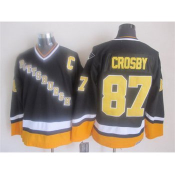 Pittsburgh Penguins #87 Sidney Crosby 1993 Black Throwback CCM Jersey