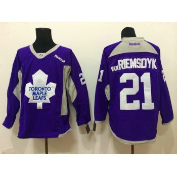 Toronto Maple Leafs #21 James van Riemsdyk 2014 Training Purple Jersey