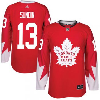 Adidas Toronto Maple Leafs #13 Mats Sundin Red Team Canada Authentic Stitched NHL Jersey