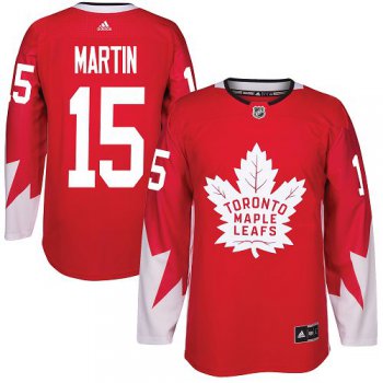 Adidas Toronto Maple Leafs #15 Matt Martin Red Team Canada Authentic Stitched NHL Jersey