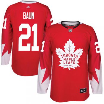 Adidas Toronto Maple Leafs #21 Bobby Baun Red Team Canada Authentic Stitched NHL Jersey