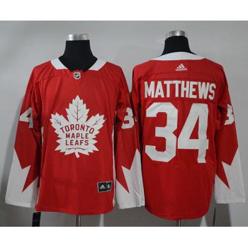 Adidas Toronto Maple Leafs #34 Auston Matthews Red Team Canada Authentic Stitched NHL Jersey