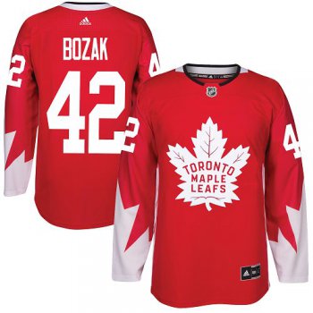 Adidas Toronto Maple Leafs #42 Tyler Bozak Red Team Canada Authentic Stitched NHL Jersey