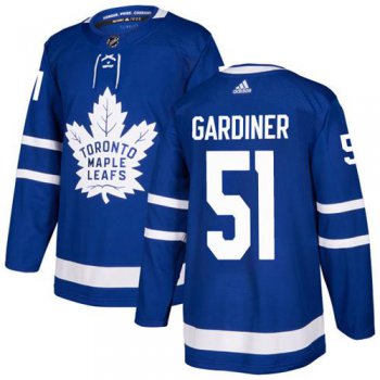 Adidas Toronto Maple Leafs #51 Jake Gardiner Blue Home Authentic Stitched NHL Jersey