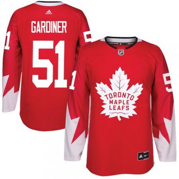 Adidas Toronto Maple Leafs #51 Jake Gardiner Red Team Canada Authentic Stitched NHL Jersey