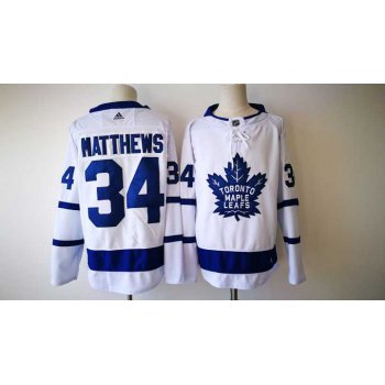 Men's Toronto Maple Leafs #34 Auston Matthews White 2017-2018 adidas Hockey Stitched NHL Jersey