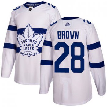 Adidas Toronto Maple Leafs #28 Connor Brown White Authentic 2018 Stadium Series Stitched NHL Jersey