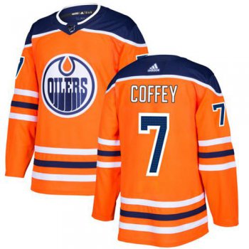 Adidas Edmonton Oilers #7 Paul Coffey Orange Home Authentic Stitched NHL Jersey