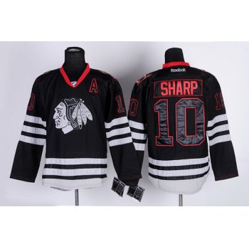 Chicago Blackhawks #10 Patrick Sharp Black Ice Jersey