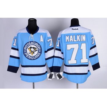 Pittsburgh Penguins #71 Evgeni Malkin Light Blue Jersey