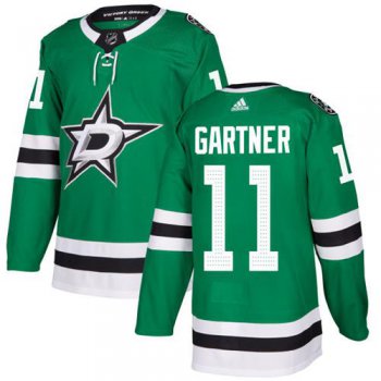 Adidas Dallas Stars #11 Mike Gartner Green Home Authentic Stitched NHL Jersey