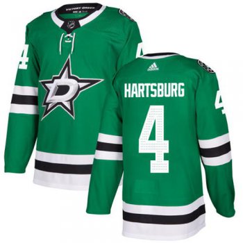 Adidas Dallas Stars #4 Craig Hartsburg Green Home Authentic Stitched NHL Jersey