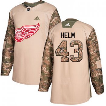 Adidas Red Wings #43 Darren Helm Camo Authentic 2017 Veterans Day Stitched NHL Jersey