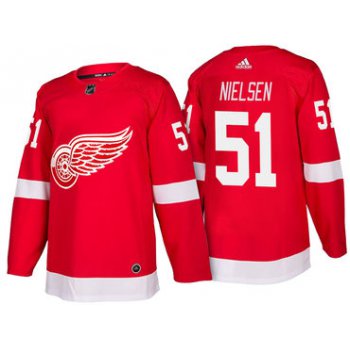 Men's Detroit Red Wings #51 Frans Nielsen Red Home 2017-2018 adidas Hockey Stitched NHL Jersey