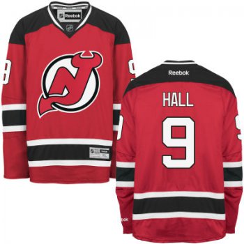 Men's New Jersey Devils #9 Taylor Hall Red Home Stitched NHL Reebok Hockey Jersey