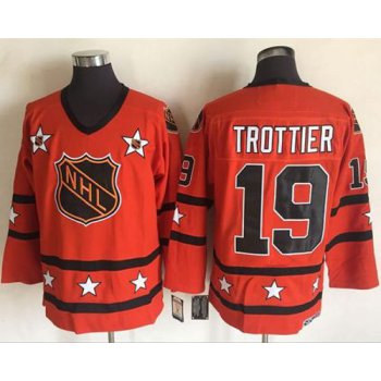 1972-81 NHL All-Star #19 Bryan Trottier Orange CCM Throwback Stitched Vintage Hockey Jersey