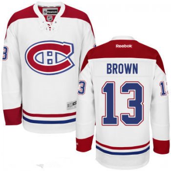 Men's Montreal Canadiens #13 Mike Brown Reebok White Hockey Stitched NHL Jersey