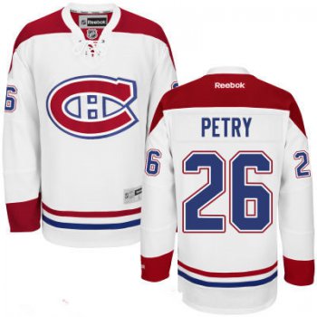Men's Montreal Canadiens #26 Jeff Petry Reebok White Hockey Stitched NHL Jersey