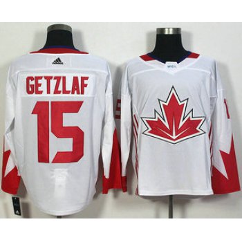 Men's Team Canada #15 Ryan Getzlaf White 2016 World Cup of Hockey Game Jersey