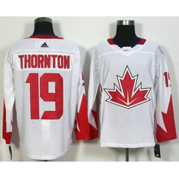 Men's Team Canada #19 Joe Thornton White 2016 World Cup of Hockey Game Jersey