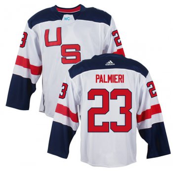 Men's Team USA #23 Kyle Palmieri White 2016 World Cup of Hockey Game Jersey