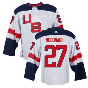 Men's Team USA #27 Ryan McDonagh White 2016 World Cup of Hockey Game Jersey