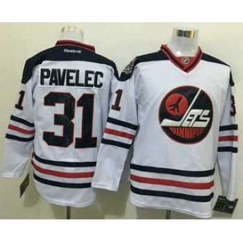 Men's Winnipeg Jets #31 Ondrej Pavelec White 2017 Winter Classic Stitched NHL Reebok Hockey Jersey