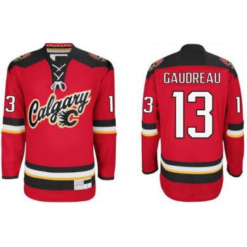 Men's Calgary Flames #13 Johnny Gaudreau 2016 Premier Alternate Jersey