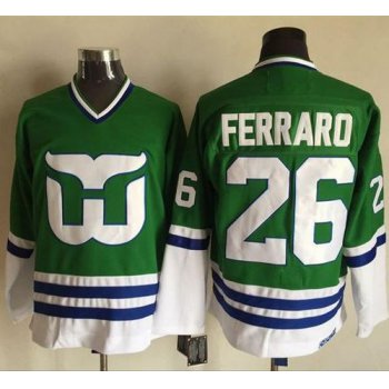 Whalers #26 Ray Ferraro Green CCM Throwback Stitched NHL Jersey