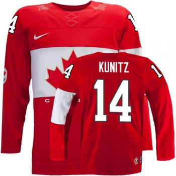 2014 Olympics Canada #14 Chris Kunitz Red Jersey