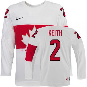 2014 Olympics Canada #2 Duncan Keith White Jersey