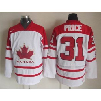 2010 Olympics Canada #31 Carey Price White Jersey