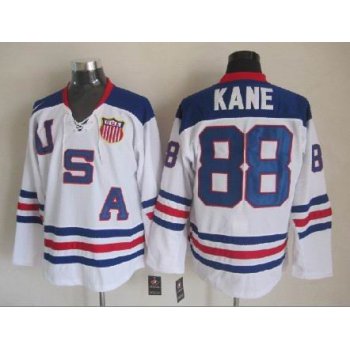 2010 Olympics USA #88 Patrick Kane White Jersey