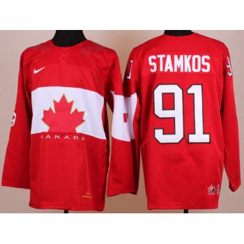2014 Olympics Canada #91 Steven Stamkos Red Jersey