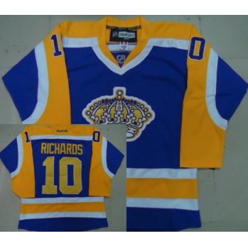 Los Angeles Kings #10 Mike Richards Purple With Yellow Jersey