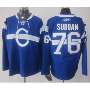 Montreal Canadiens #76 P.K. Subban Blue Jersey